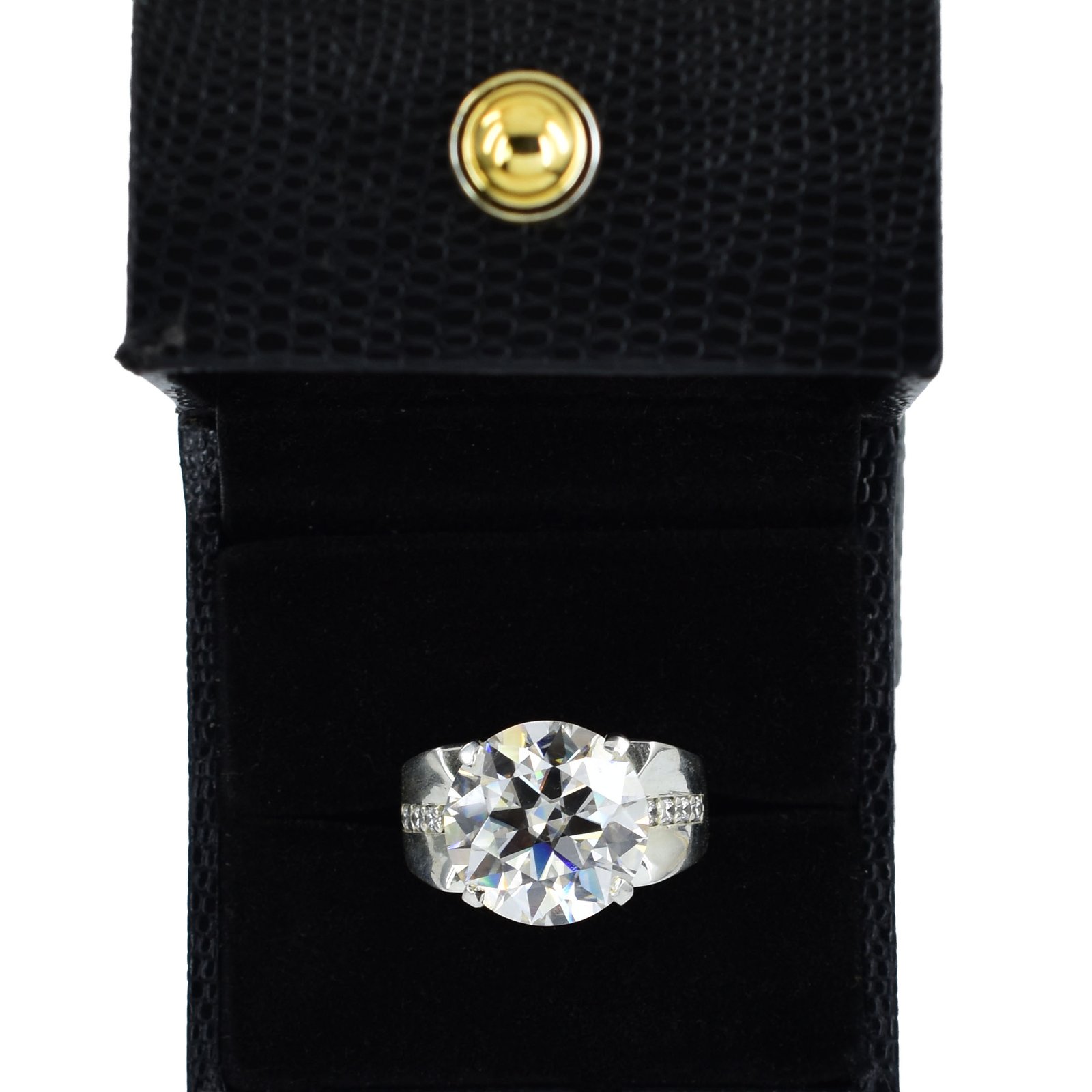 Rare 10Ct Lab Created Brilliant Cut White Diamond Men's Ring, Great Shine & Luster. Heavy Ring - Image 8